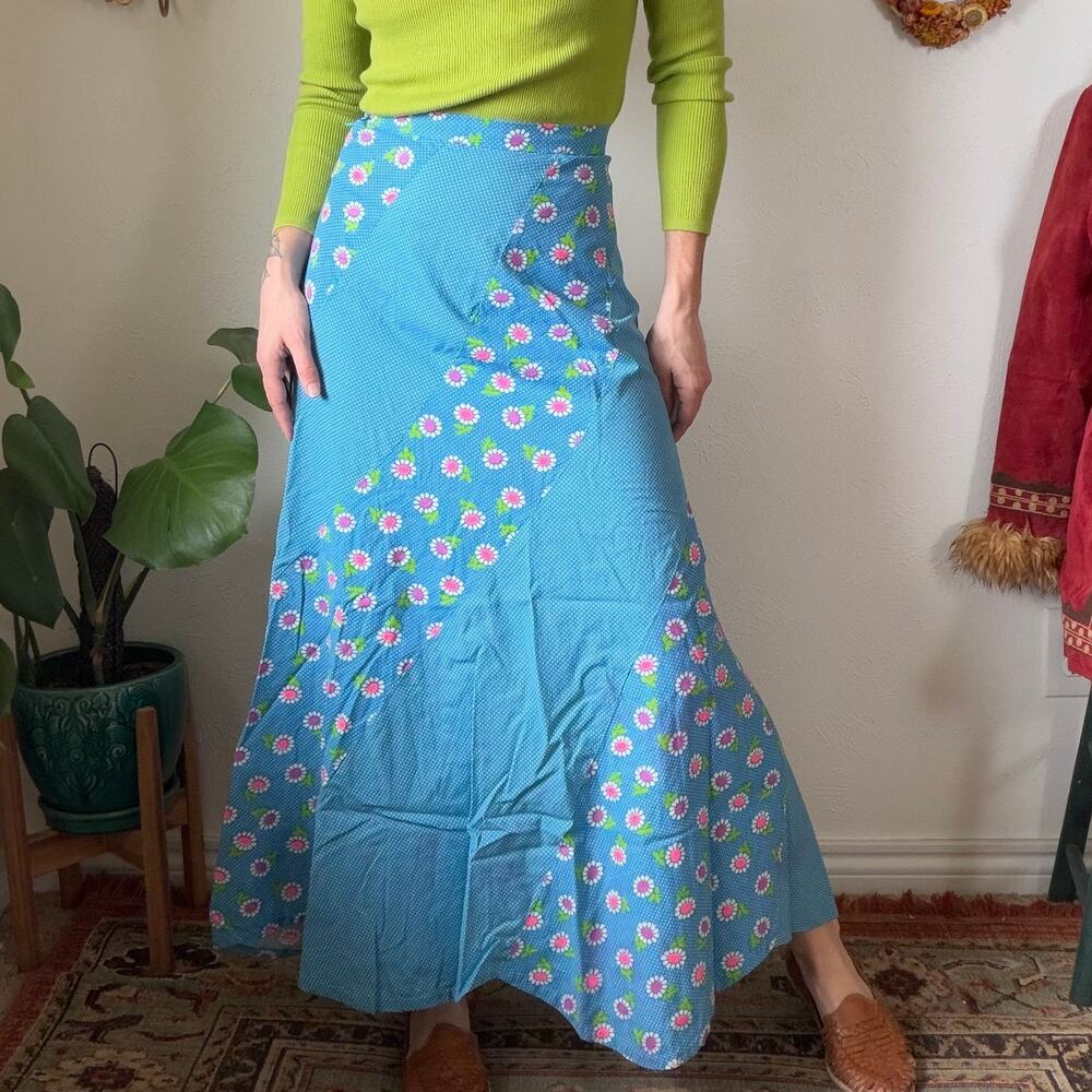 Handmade 70s Floral Maxi Skirt
